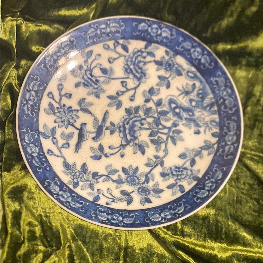 Classic Blue and White Floral Dinner Plate